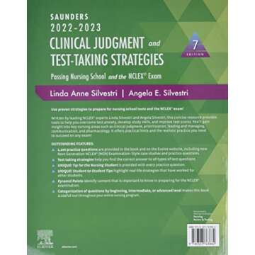 Saunders 2022-2023 Clinical Judgment and Test-Taking Strategies for Nursing Success