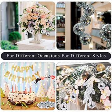 54 Pcs Mirror Disco Balls for Parties and Holiday Decor