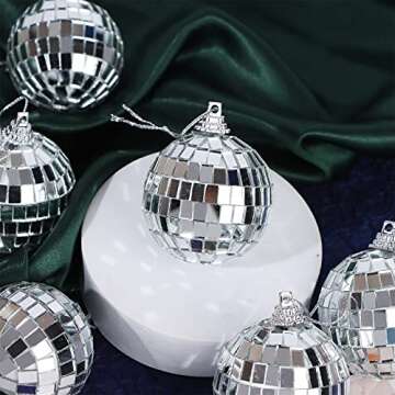 54 Pcs Mirror Disco Balls for Parties and Holiday Decor