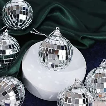 54 Pcs Mirror Disco Balls for Parties and Holiday Decor