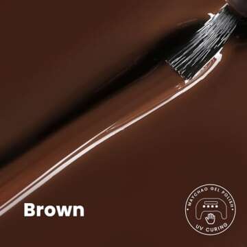 MAYCHAO 15ML Brown Gel Nail Polish 1Pc Brown Gel Polish Soak Off UV LED Nail Polish Nail Art Starter Manicure Salon DIY at Home, 0.5 OZ