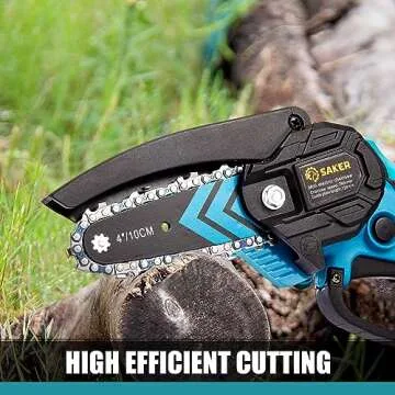 Saker Mini Chainsaw,Portable Electric Chainsaw Cordless,Small Handheld Chain Saw Pruning Shears Chainsaw for Tree Branches,Courtyard and Garden