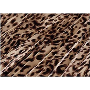 Chic Womens Leopard Print Midi Skirt Comfortable Stylish