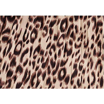 Chic Womens Leopard Print Midi Skirt Comfortable Stylish