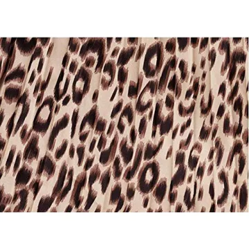 Chic Womens Leopard Print Midi Skirt Comfortable Stylish