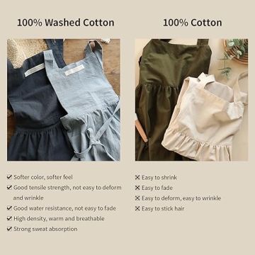Uteynee Cotton Aprons for Kitchen & Garden Cooking Essentials