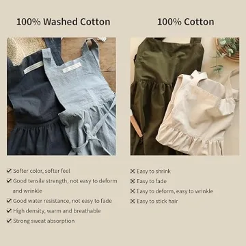 Uteynee Cotton Aprons for Kitchen & Garden Cooking Essentials