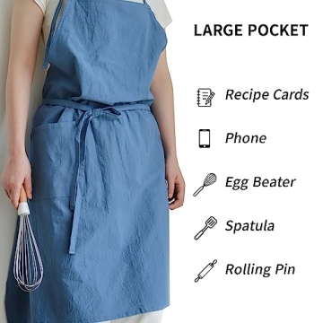 Uteynee Cotton Aprons for Kitchen & Garden Cooking Essentials
