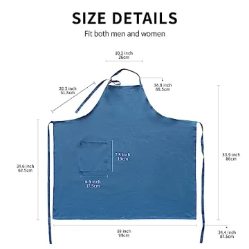 Uteynee Cotton Aprons for Kitchen & Garden Cooking Essentials