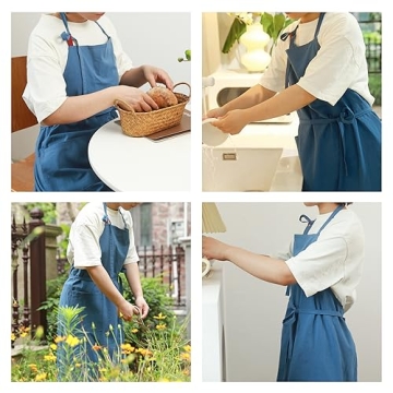 Uteynee Cotton Aprons for Kitchen & Garden Cooking Essentials