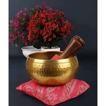 Handcrafted Tibetan Singing Bowl Set - Perfect for Meditation, Chakra Healing & Spiritual Wellness