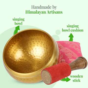 Tibetan Singing Bowl Set for Meditation and Chakra Healing
