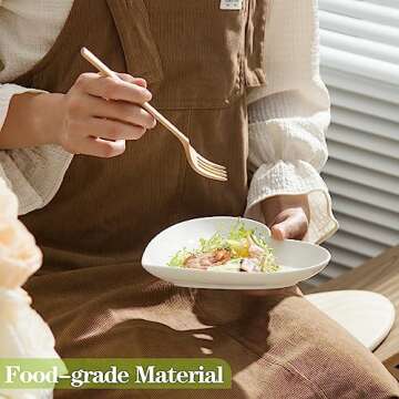 TAMAYKIM 7.5 Inch Porcelain Dinner Plates, Heart Shaped Dessert Plates, White Salad Appetizer Plates...