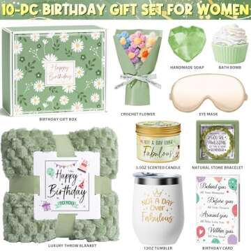 Birthday Gifts for Women Friendship, Unique Happy Birthday Gifts Basket for Mom Her Best Friend Sist...