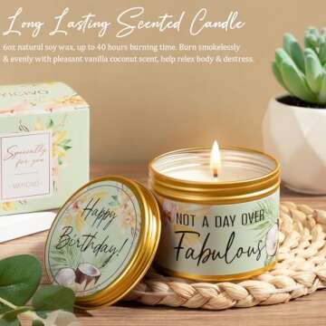 Birthday Gifts for Women Friendship, Unique Happy Birthday Gifts Basket for Mom Her Best Friend Sister Wife Girlfriend Coworker, Luxury Self Care Box Vanilla Coconut Relaxing Spa Gifts Set w/ Blanket