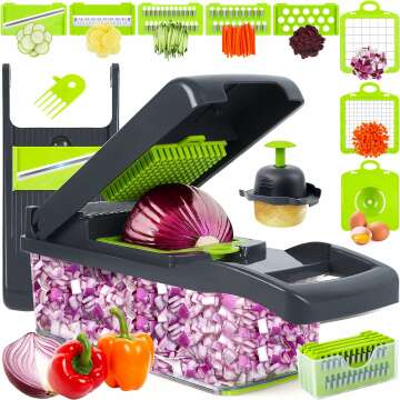 10-in-1 Professional Vegetable Chopper & Slicer - Multi-functional Food Prep Tool
