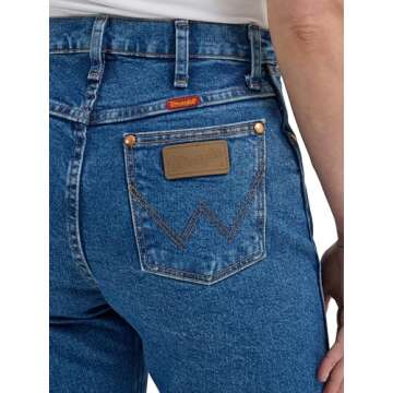Wrangler Women's Cowboy Cut High Rise Slim Fit Tapered Leg Jean, Stonewash, 5-32
