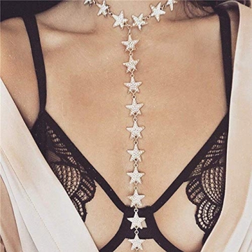 Elegant Luxury Body Chain Necklace for Summer Parties
