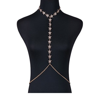 Elegant Luxury Body Chain Necklace for Summer Parties