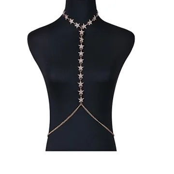 Elegant Luxury Body Chain Necklace for Summer Parties