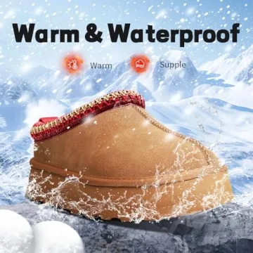 Stylish Metricfalcon Women's Platform Mini Boots Slippers