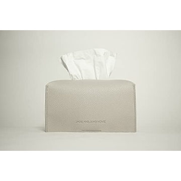 JADE AND JUNO HOME Tissue Box Cover - Elegant PU Leather Design for Any Room