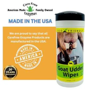 CareFree Enzymes 94305 Udder Wipes Goat Health/Care