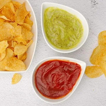 Stylish Set of 6 Porcelain Bowls for Dipping and Serving