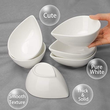 Stylish Set of 6 Porcelain Bowls for Dipping and Serving