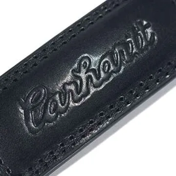 Carhartt Men's Standard Casual, Available in Multiple Styles, Colors & Sizes, Bridle Leather Scratchless Belt (Black), 36