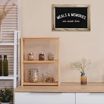 Farmhouse Signs For Laundry Room Or Kitchen Wall Decor - Rustic Wooden Frame Comes with 16 Interchangeable Sayings - The Perfect Home Decoration Accessories For Your Laundry Room or Kitchen