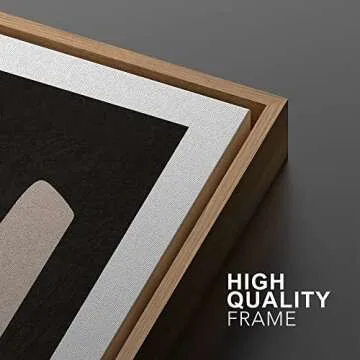 SIGNWIN Framed Canvas Print Wall Art Set Black Brown Geometric Polygon Stripes Abstract Shapes Illustrations Modern Art Minimal Boho Relax/Calm for Living Room, Bedroom, Office - 24"x36"x2 Natural