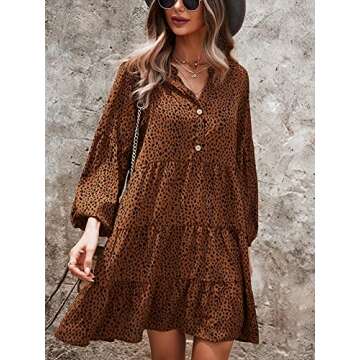 Stylish TEMOFON Womens Long Sleeve Dress for Modern Women