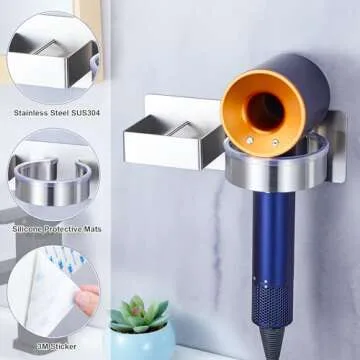 YAYINLI Hair Dryer Holder Wall Mounted for Stylish Storage