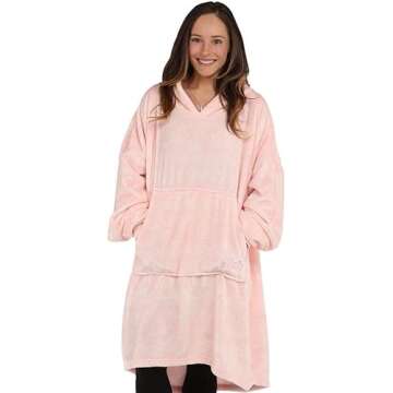 THE COMFY Dream | Lightweight Microfiber Fleece Wearable Blanket, Oversized Design with Hood from Sh...
