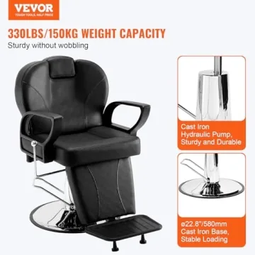 VEVOR Barber Chair 360° Swivel Heavy-Duty Design