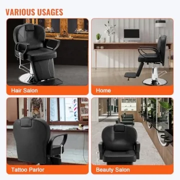 VEVOR Barber Chair 360° Swivel Heavy-Duty Design