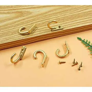 Auvotuis 100Pcs Wall Mounted Hooks for Keys & Cups