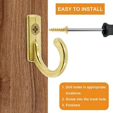 Auvotuis 100Pcs Wall Mounted Hooks for Keys & Cups