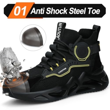 LAoutun Steel Toe Safety Work Sneakers for All