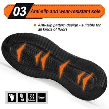 LAoutun Steel Toe Safety Work Sneakers for All