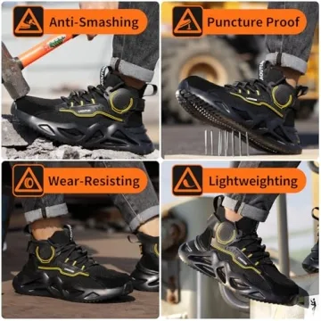 LAoutun Steel Toe Safety Work Sneakers for All