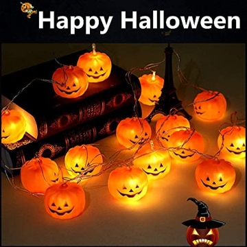 MILEXING Halloween LED Pumpkin String Lights for Festive Decor