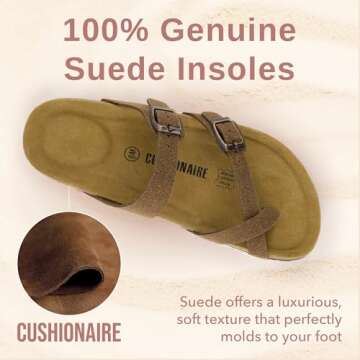 Comfortable CUSHIONAIRE Luna Cork Footbed Women's Sandals