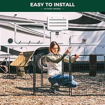 FXW Rollick Dog Playpen for Indoor, Yard, RV Camping, 32 inch 24 Panels for Small and Medium Dogs│Patented