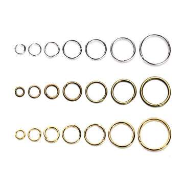 1450PCS Assorted Sizes Metal Jump Rings for Jewelry Making