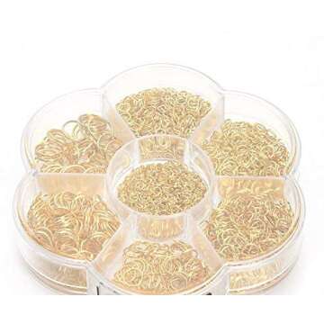 1450PCS Assorted Sizes Metal Jump Rings for Jewelry Making