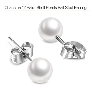 Charisma Hypoallergenic Pearl Stud Earrings Set for All