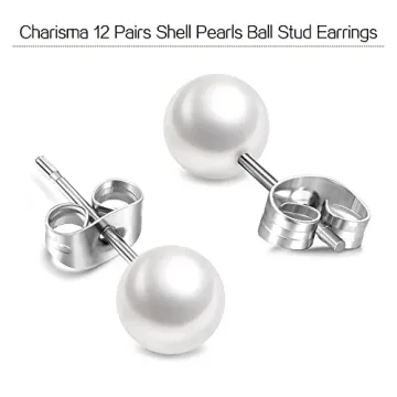 Charisma Hypoallergenic Pearl Stud Earrings Set for All