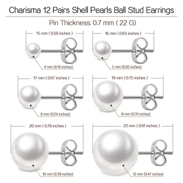 Charisma Hypoallergenic Pearl Stud Earrings Set for All